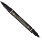 MARKER PENTEL TWIN TIP DOPPIA PUNTA -12pz NERO N75W-AE