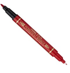 MARKER PENTEL TWIN TIP DOPPIA PUNTA -12pz ROSSO N75W-BE