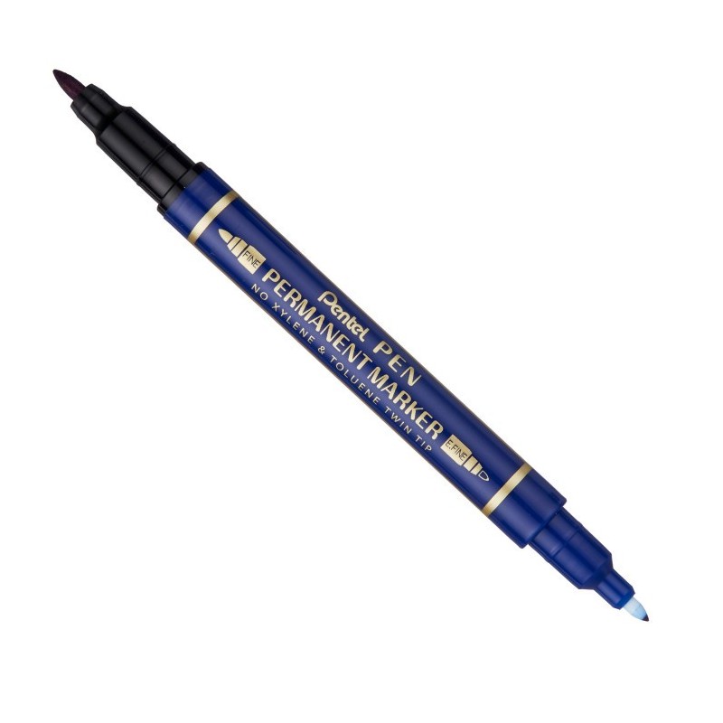 MARKER PENTEL TWIN TIP DOPPIA PUNTA -12pz BLU N75W-CE MARKER PENTEL TWIN TIP DOPPIA PUNTA -12pz BLU N75W-CE