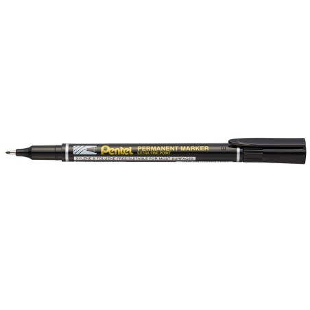 Pentel NF450 Penna Marcatore Indelebile Nero Punta Fine 0,6 mm 12PZ