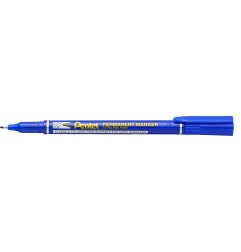 Pentel NF450 Penna Marcatore Indelebile Blu Punta Fine 0,6 mm 12PZ