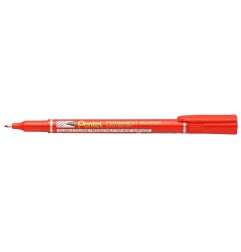 Pentel NF450 Penna Marcatore Indelebile Rosso Punta Fine 0,6 mm 12PZ