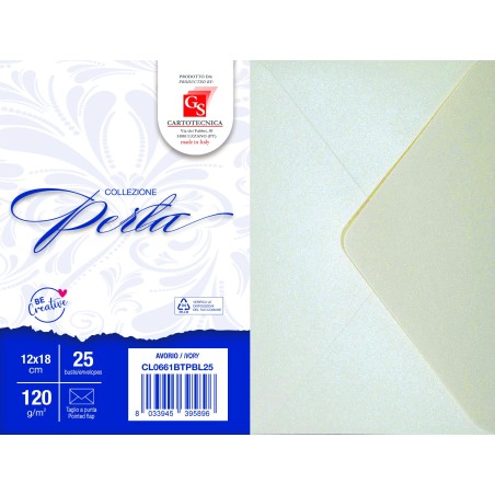PERLATO AVORIO 12x18 TP GR. 120 BL.25 BUSTE CL0661BTP/BL25