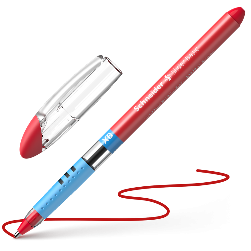 Schneider Slider Basic XB penna a sfera punta extra larga inchiostro rosso – confezione 10 pezzi 151202 Schneider Slider Basic XB penna a sfera punta extra larga inchiostro rosso – confezione 10 pezzi 151202