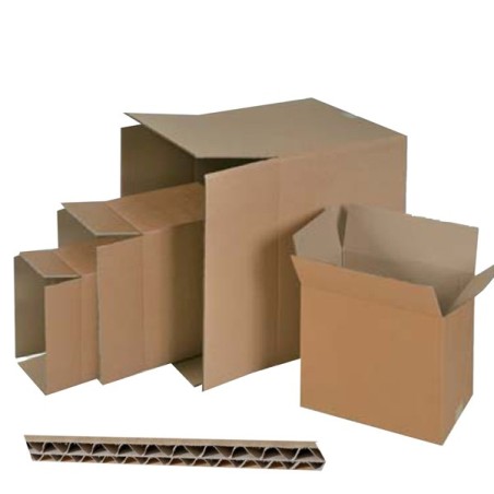 SCATOLA IMBALLO 40x30x30 DOPPIA ONDA AVANA -15pz