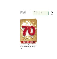 Biglietti Numeri 70 -6pz NU9875