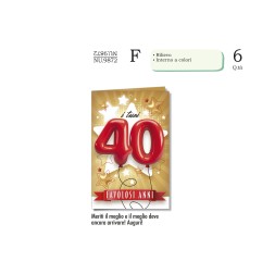 Biglietti Numeri 40 -6pz NU9872