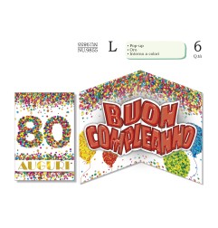 Biglietti Pop up 80 -6pz NU9855
