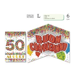 Biglietti Pop up 50 -6pz NU9852