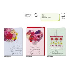 Biglietti compleanno Femminile -12pz BC9059