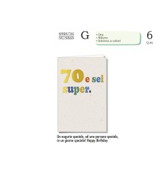 Biglietti Numeri 70 -6pz NU9869