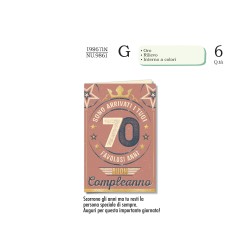 Biglietti Numeri 70 -6pz NU9861