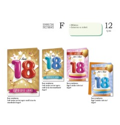 Biglietti 18 anni -12pz NU9845