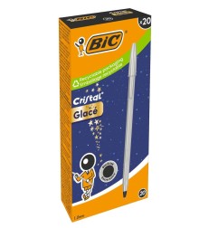 BIC Cristal Glacé argento inchiostro nero 20 pezzi