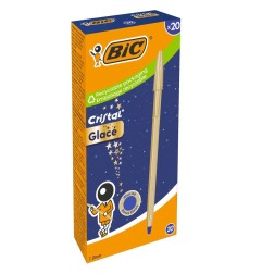 BIC Cristal Glacé penna a sfera oro inchiostro blu 20 pz