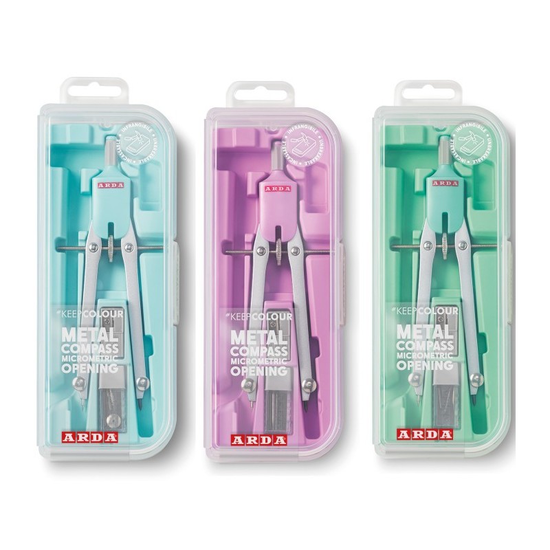 Arda Keep Colour Pastel balaustrone aste fisse con ricambi temperamine compasso kit 3 Pz CO11PAS Arda Keep Colour Pastel balaustrone aste fisse con ricambi temperamine compasso kit 3 Pz CO11PAS