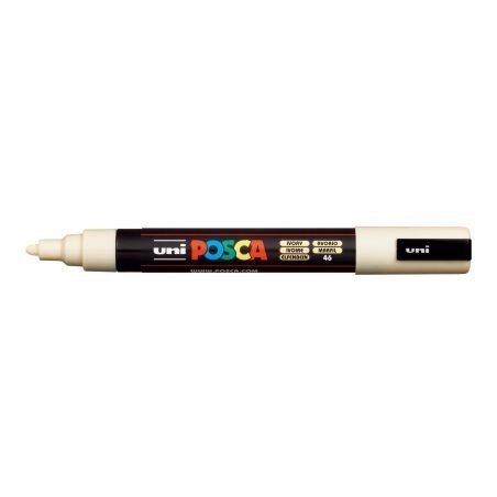 UNI BALL UNIPOSCA Pennarello Marcatore a Base D'Acqua Punta Media Avorio 6Pz PC5M 46