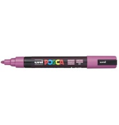 UNI BALL UNIPOSCA Pennarello Marcatore a Base D'Acqua Punta Media Lampone 6Pz PC5M 57