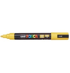 UNI BALL UNIPOSCA Pennarello Marcatore a Base D'Acqua Punta Media Ocra 6Pz PC5M 19