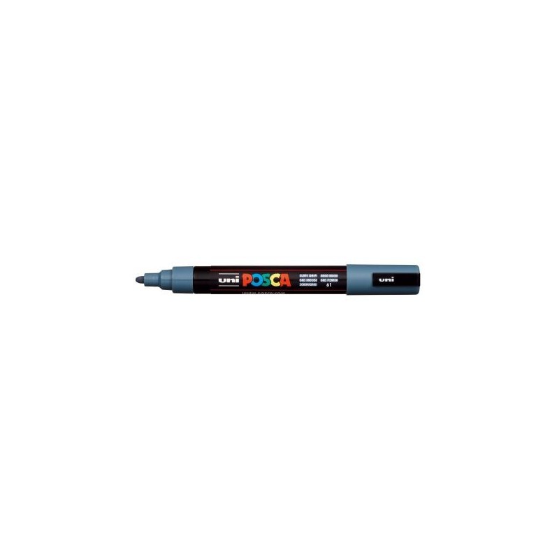 UNI BALL UNIPOSCA Pennarello Marcatore a Base D'Acqua Punta Media Grigio Ardesia PC5M