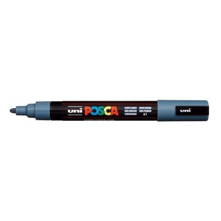 UNI BALL UNIPOSCA Pennarello Marcatore a Base D'Acqua Punta Media Grigio Ardesia PC5M
