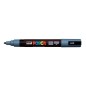 UNI BALL UNIPOSCA Pennarello Marcatore a Base D'Acqua Punta Media Grigio Ardesia PC5M
