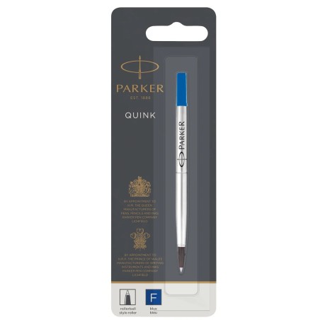 Refill Roller Parker Quink - Punta Fine 0,5 mm - Inchiostro Blu 1950279