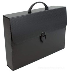 Favorit Valigetta in Plastica Polionda Total Black 1 Chiusura 27X38X8 501103