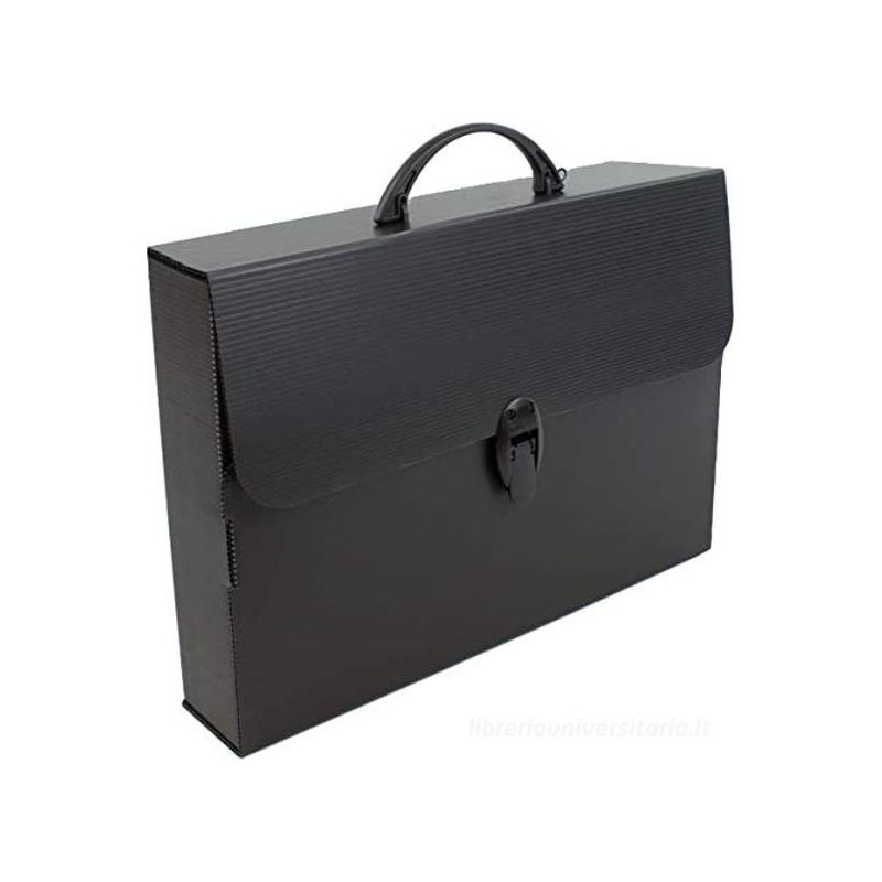 Favorit Valigetta in Plastica Polionda Total Black 1 Chiusura 27X38X8 501103 Favorit Valigetta in Plastica Polionda Total Black 1 Chiusura 27X38X8 501103
