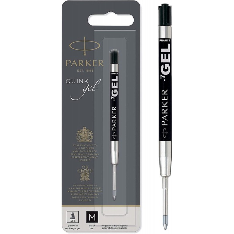 Ricarica Penna a sfera Gel Parker colore nera Punta media 0,7 mm 1950344 Ricarica Penna a sfera Gel Parker colore nera Punta media 0,7 mm 1950344
