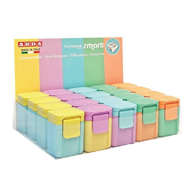 Arda temperamatite Smart Pastel Bicolor 2.0 2 fori TE804PSC – confezione da 20 pezzi Arda temperamatite Smart Pastel Bicolor 2.0 2 fori TE804PSC – confezione da 20 pezzi