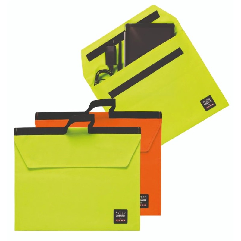 Arda cartella portadisegni in nylon 29 x 37 cm fluo verde e arancio 0224FLU Arda cartella portadisegni in nylon 29 x 37 cm fluo verde e arancio 0224FLU