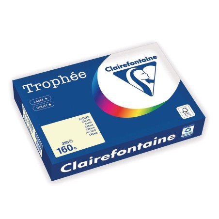 Clairefontaine Trophee carta colorata A4 160 g avorio 250 fogli 1101C