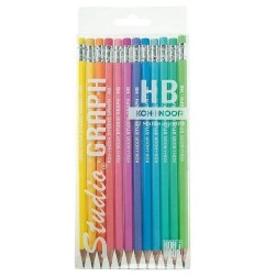 MATITE NERE KIN STUDIO GRAPH PASTEL C/GOMMA 12pz DH3712-THB