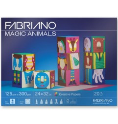 FABRIANO MAGIC ANIMALS CARTA CREATIVA 24X32 POCHETTE 20fg S0400010