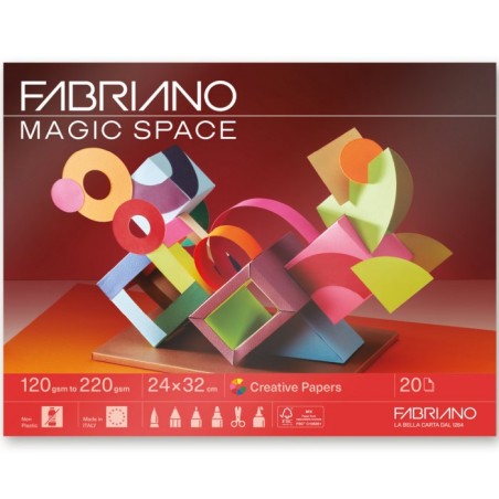 FABRIANO MAGIC SPACE CARTA CREATIVA 24X32 POCHETTE 20fg S0400008