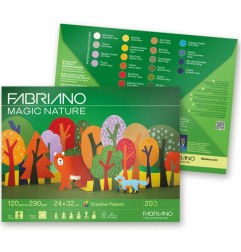FABRIANO MAGIC NATURE CARTA CREATIVA 24X32 POCHETTE 20fg S0400009