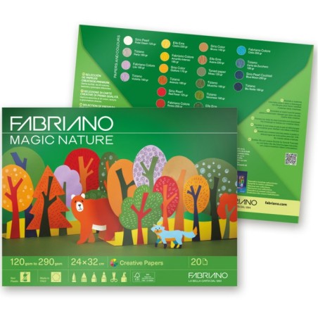 FABRIANO MAGIC NATURE CARTA CREATIVA 24X32 POCHETTE 20fg S0400009