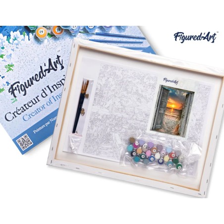 Figured'Art Porte sul Mare kit pittura con numeri tela 40x50 cm con telaio PN5834-Y