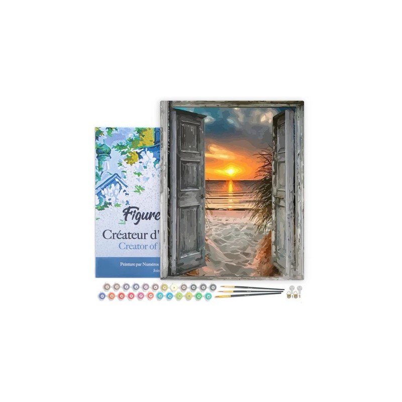 Figured'Art Porte sul Mare kit pittura con numeri tela 40x50 cm con telaio PN5834-Y