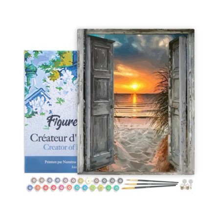 Figured'Art Porte sul Mare kit pittura con numeri tela 40x50 cm con telaio PN5834-Y