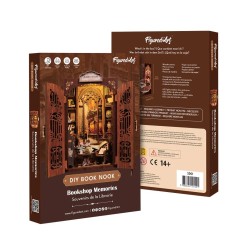 Figured'Art Ricordi in Libreria book nook kit creativo con LED 17x11,4x9,4 cm SD01