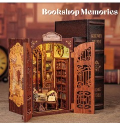 Figured'Art Ricordi in Libreria book nook kit creativo con LED 17x11,4x9,4 cm SD01