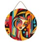 Figured'Art Donna astratta kit diamond painting disco legno 30 cm da appendere DP-RFA042 Figured'Art Donna astratta kit diamond painting disco legno 30 cm da appendere DP-RFA042