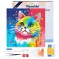 Figured'Art Gatto astratto pop art kit diamond painting tela 25x25 cm DP-SFA091-Y Figured'Art Gatto astratto pop art kit diamond painting tela 25x25 cm DP-SFA091-Y