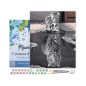 Figured'Art Gattino con riflesso di tigre kit pittura con numeri 40x50 cm PN679-Y Figured'Art Gattino con riflesso di tigre kit pittura con numeri 40x50 cm PN679-Y
