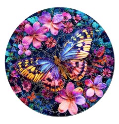Figured'Art Farfalla e fiori puzzle in legno 200 pezzi 28,5x28,5 cm HNWP894