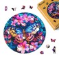Figured'Art Farfalla e fiori puzzle in legno 200 pezzi 28,5x28,5 cm HNWP894 Figured'Art Farfalla e fiori puzzle in legno 200 pezzi 28,5x28,5 cm HNWP894