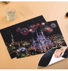 Figured'Art Tulipani nei Paesi Bassi kit scratch art A3 disegno da grattare SP1012