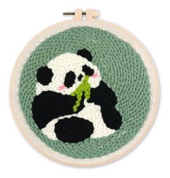 Figured'Art Panda kit ricamo punch needle con ago magico telaio 20 cm CX352